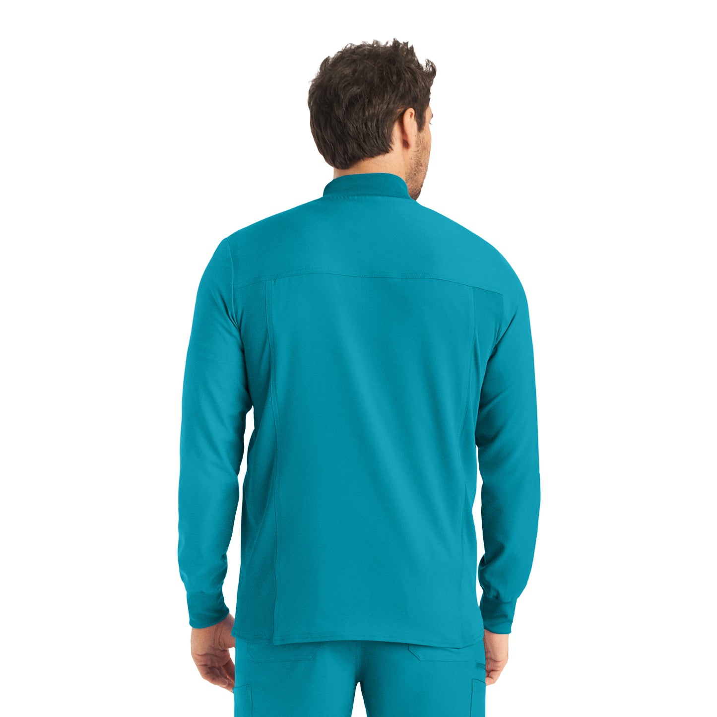 Forward LJ703 Men's 3 Pocket Scrub Jacket Teal Image