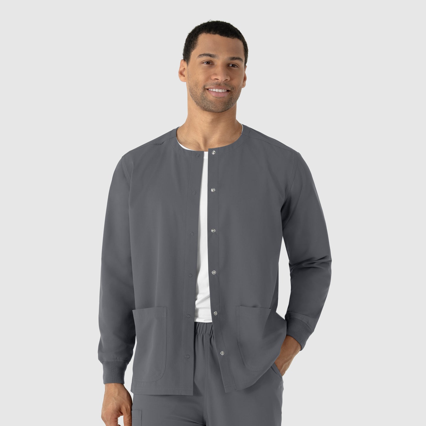 NURTUR 8680 Unisex Warm-Up Scrub Jacket Pewter