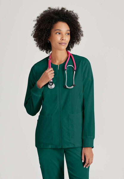 Greys Anatomy Stretch GRSW873 Gianna Warmup Hunter Green