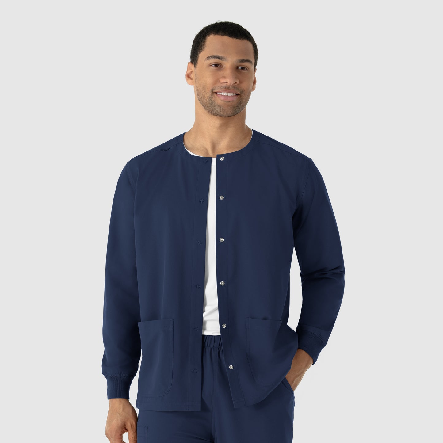NURTUR 8680 Unisex Warm-Up Scrub Jacket Navy
