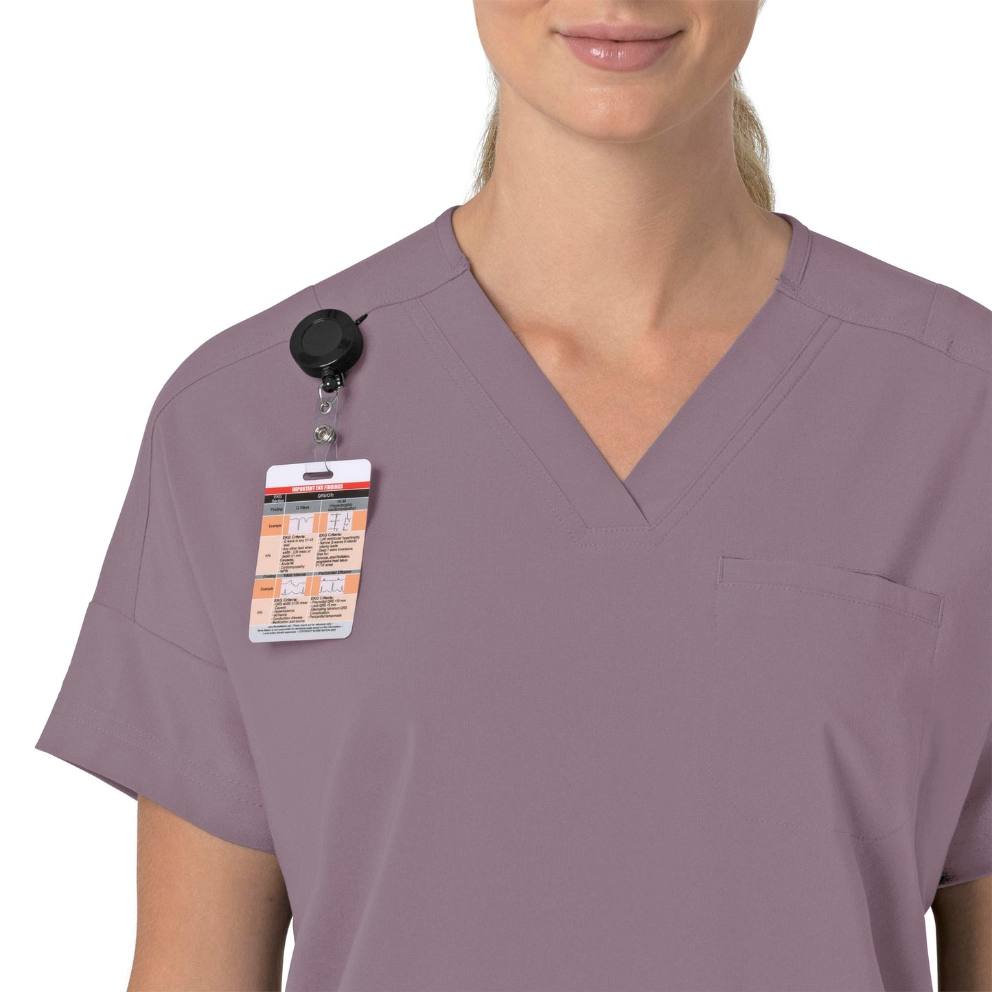 Force Cross-Flex C13110 Oversized V-Neck Scrub Top Lavender Mist Model Image Alternate | Carhartt