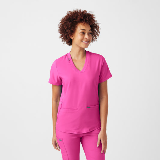 Forward LT100 Women's 3 Pocket V Neck Scrub Top Rose Violet Image