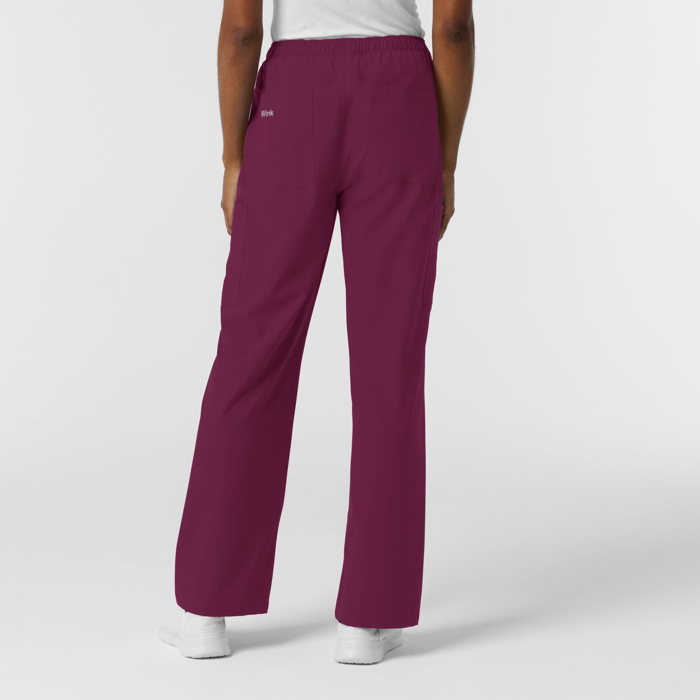 NURTUR 5180 Women's Straight Leg Cargo Scrub Pants Wine