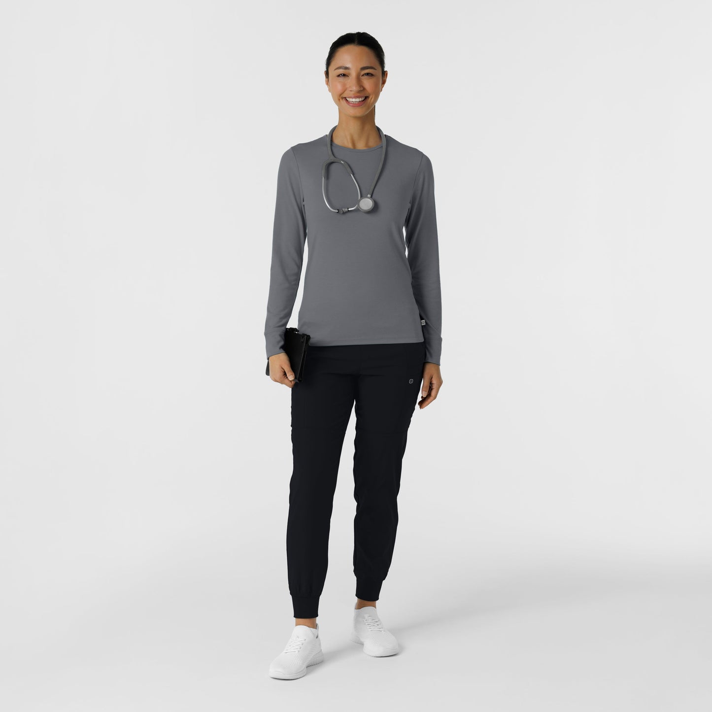 Layers 2189 Women's Essential Layer Long Sleeve Pewter
