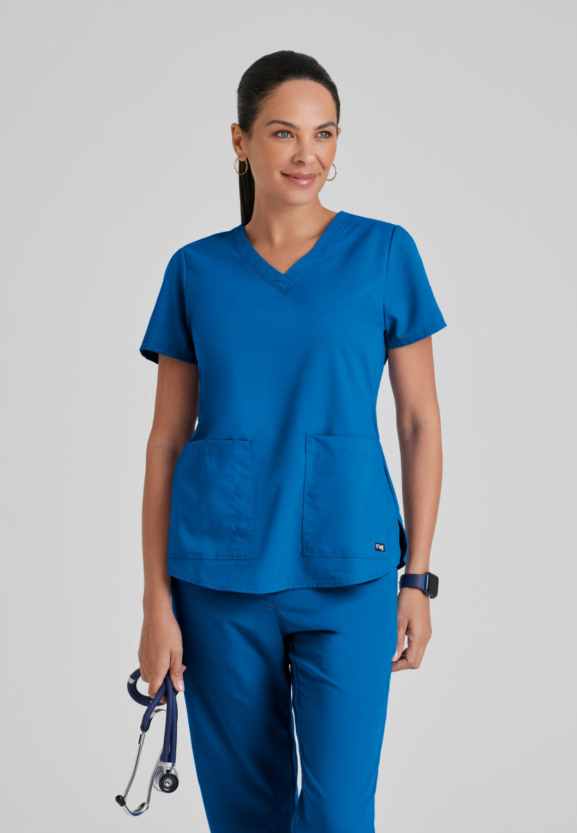 Greys Anatomy 71166 Aubrey Scrub Top New Royal