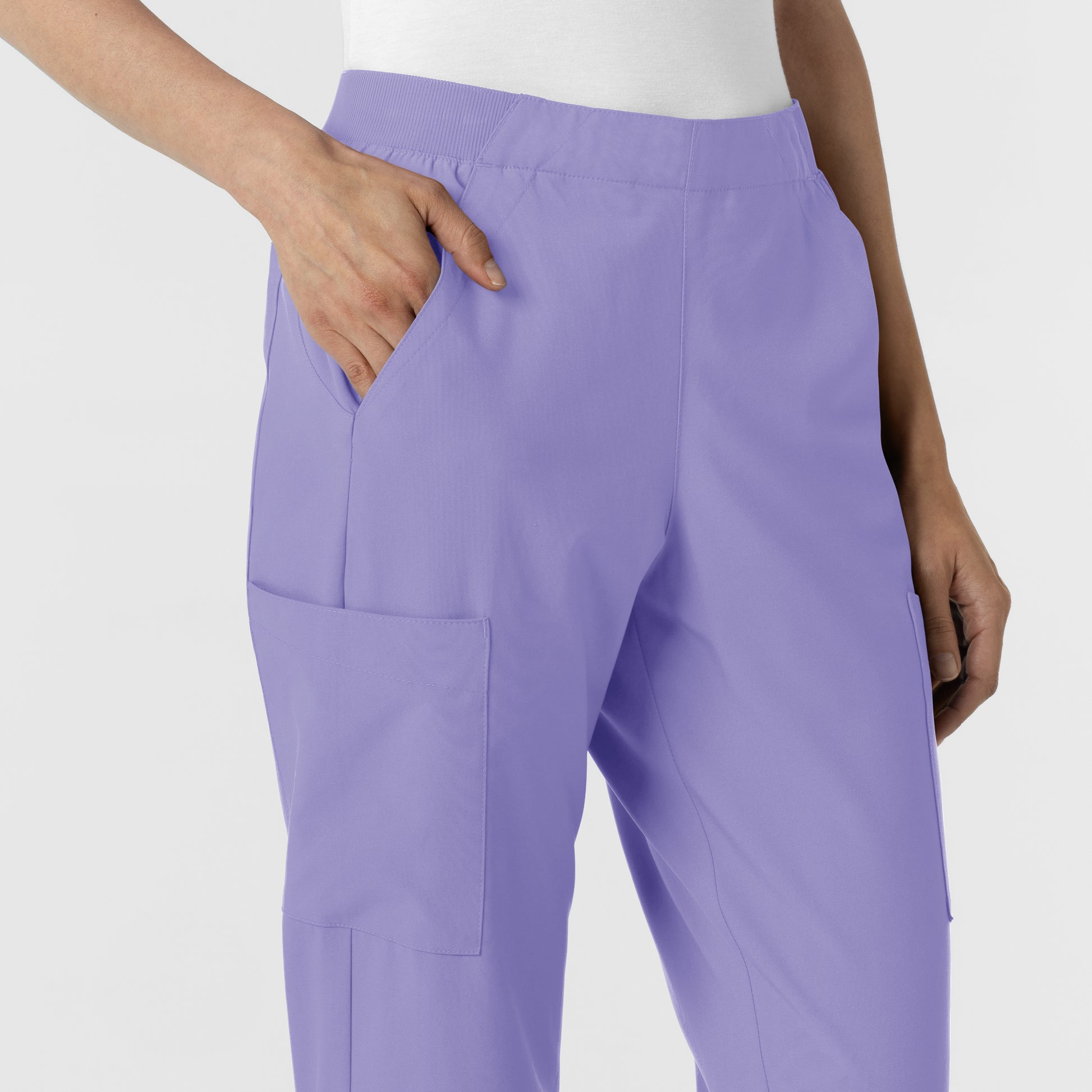 W123 5145 Cargo Utility Scrub Pants Iris Purple Model Image Alternate | Wink