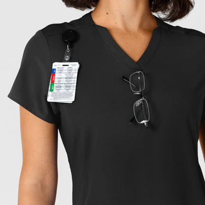 Nova 6432 Flex-n-Reach V-Neck Scrub Top Black Model Image Alternate | Wink