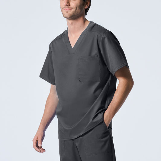 ProFlex LT108 Men's 2 Pocket V Neck Scrub Top Graphite Image