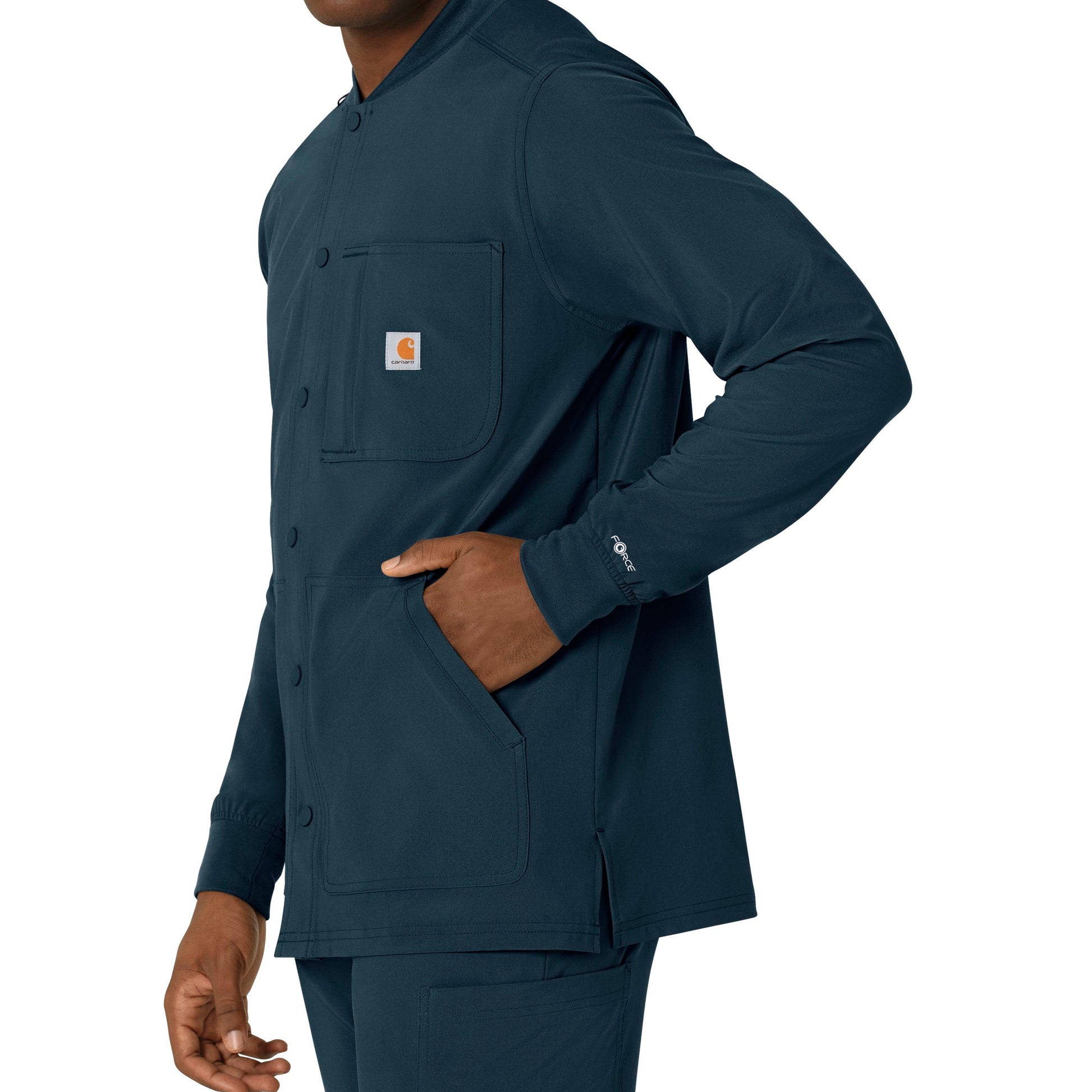 Force Cross-Flex C86210 Men's Shirt Jacket Navy Model Image Alternate | Carhartt