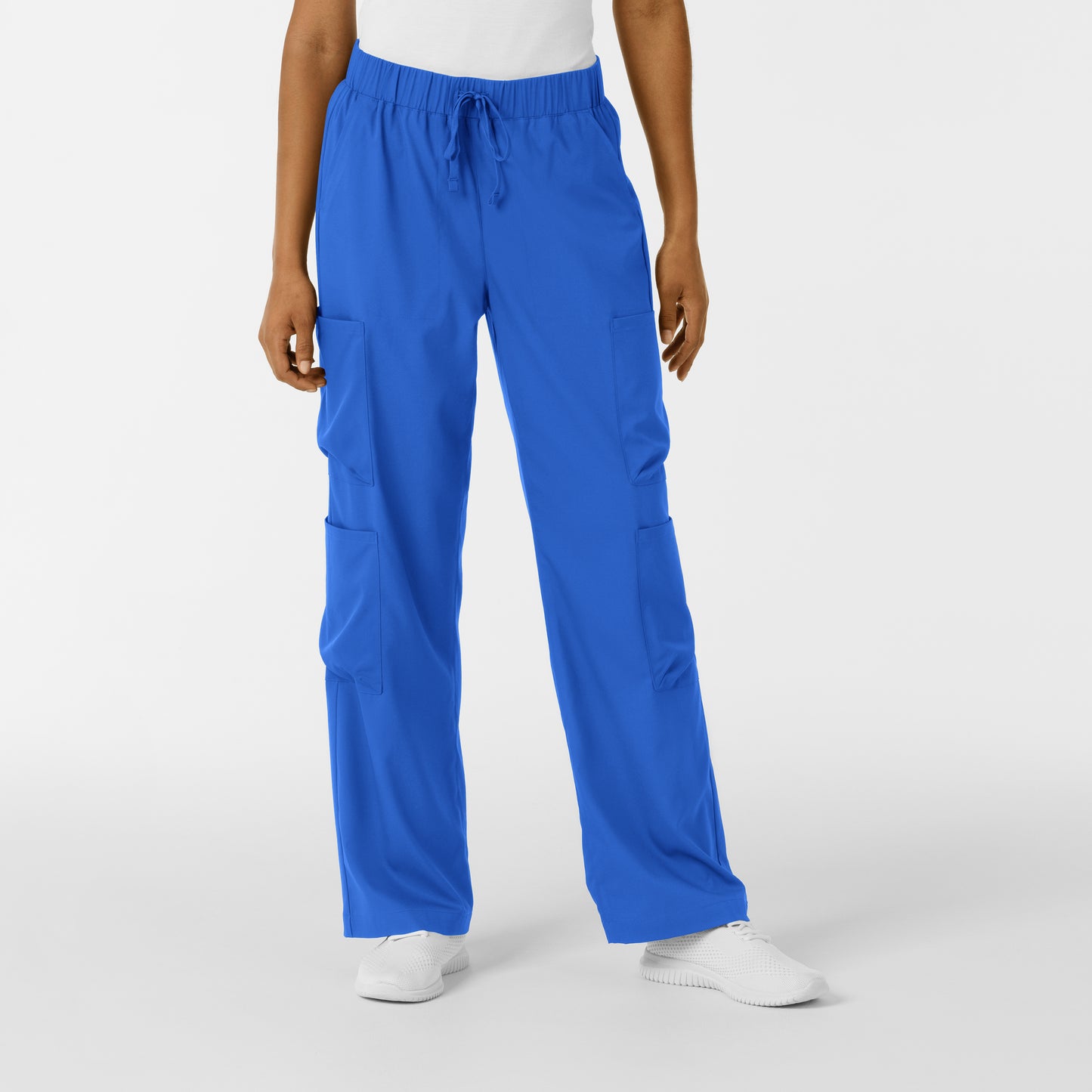 Boundless 5451 Women's Classic Wide Leg Cargo Scrub Pants Royal