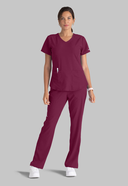 Skechers SK101 Breeze Scrub Top Wine