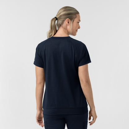 Force Cross-Flex Knit C13290 Women's Crew Neck Scrub Top Navy