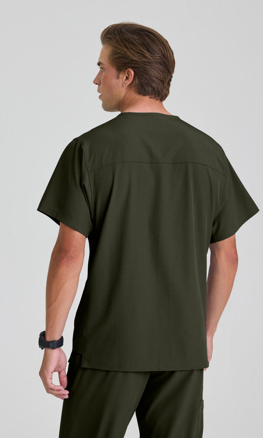Skechers SK0112 Men's Structure Top in Olive by Barco Model Image Back