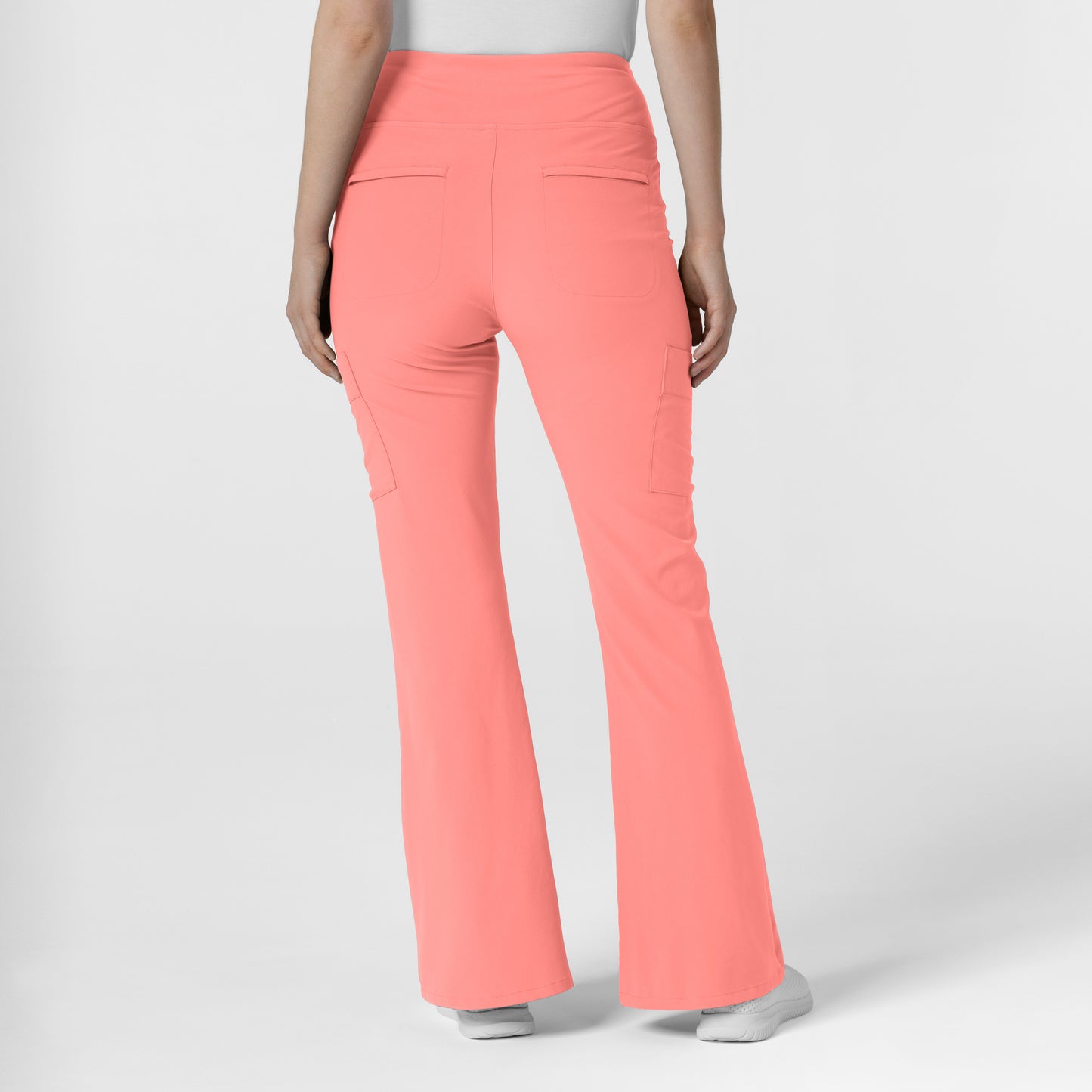 RENEW 5534 Women's Cargo Flare Scrub Pants Paradise Pink