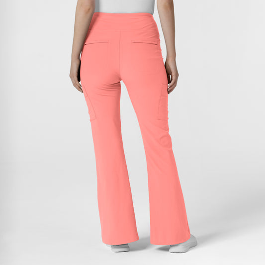 RENEW 5534 Women's Cargo Flare Scrub Pants Paradise Pink