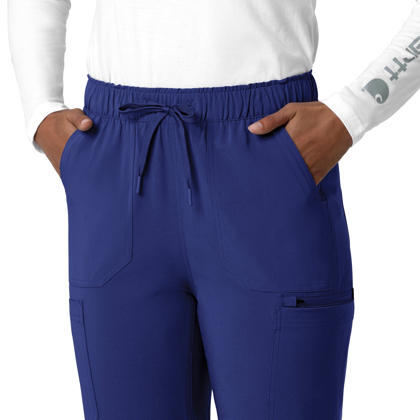 Force Cross-Flex C53210 Women's Straight Leg Cargo Scrub Pants Galaxy Blue