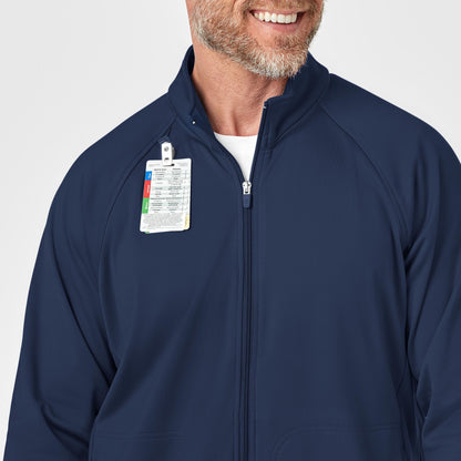 Layers 8309 Men's Fleece Full Zip Jacket Navy Model Image Alternate | Wink