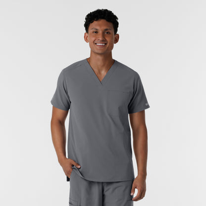 NURTUR 6380 Men's V-Neck Scrub Top Pewter