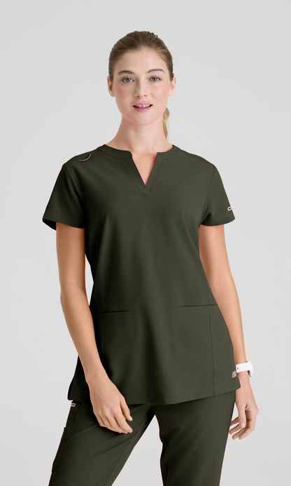 Skechers SKT259 Women's Coast Top in Olive by Barco Model Image Front