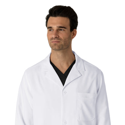 Lab Coats C73005 Men's Long Lab Coat White Model Image Left Side | Carhartt