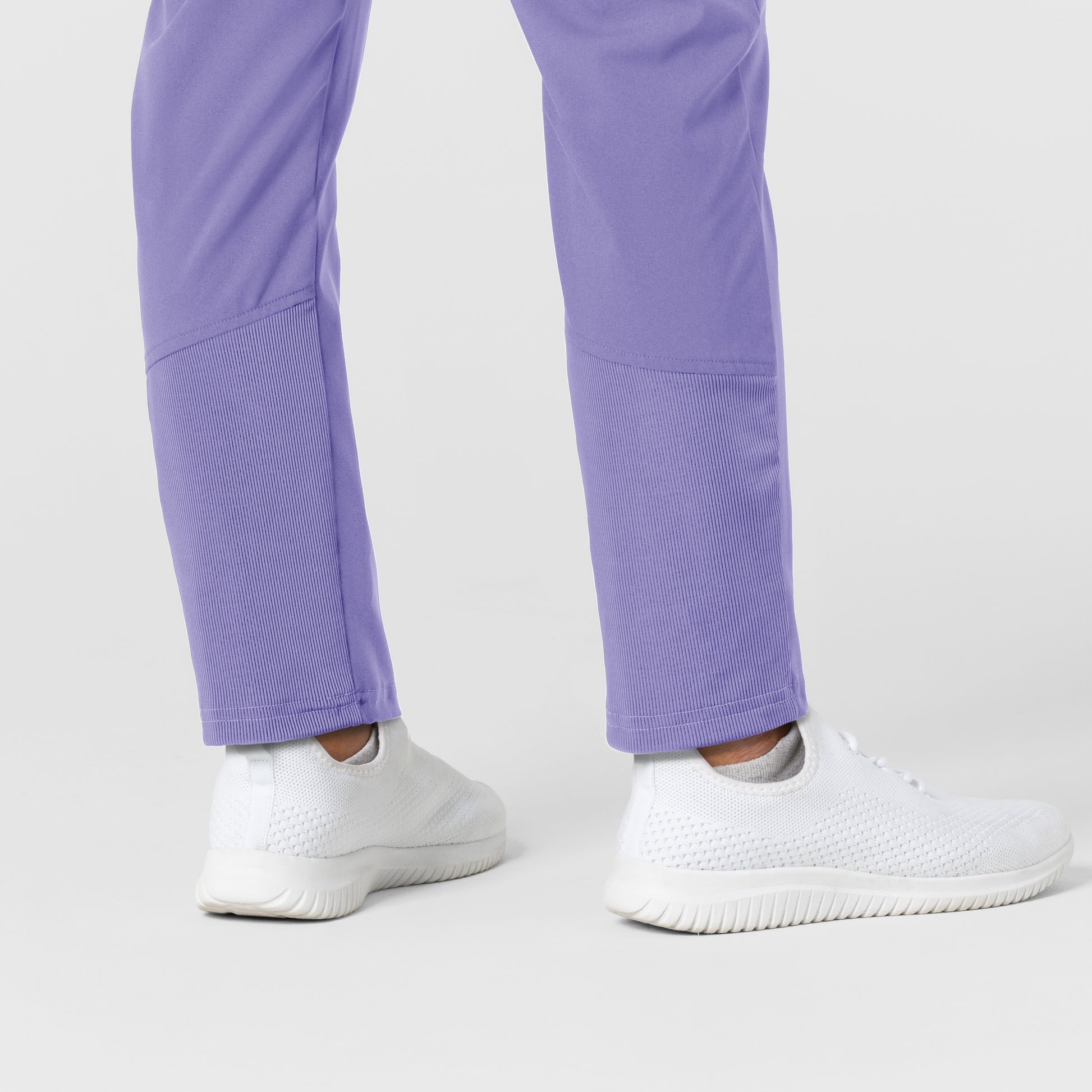 W123 5045 Flex-n-Reach Track Scrub Pants Iris Purple Model Image Alternate | Wink