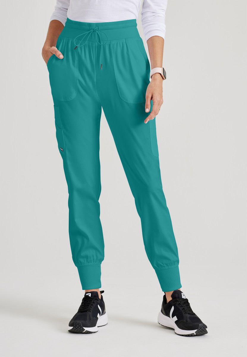 Greys Anatomy Stretch GRSP527 Carly Jogger Teal