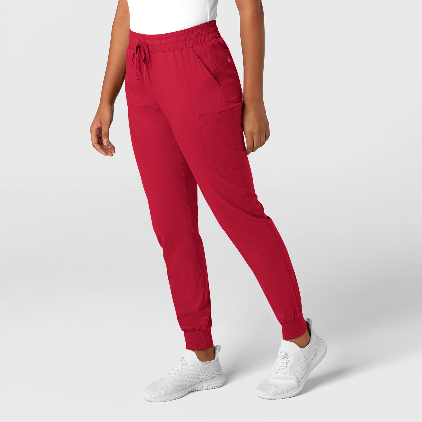 Boundless 5151 Jogger Scrub Pants Red Model Image Right Side | Wink