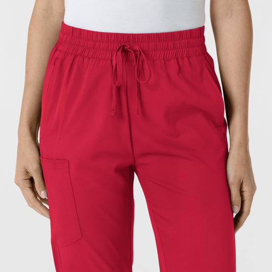 Boundless 5251 Bootcut Scrub Pants Red Model Image Left Side | Wink