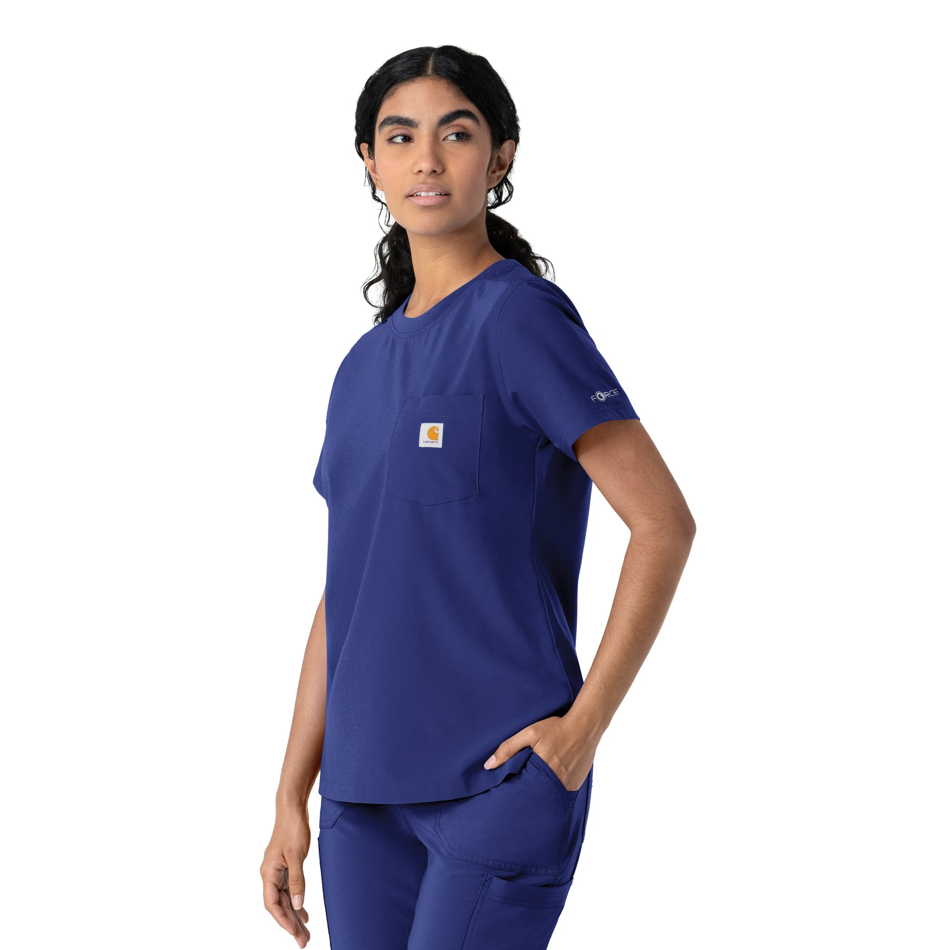 Force Cross-Flex C13510 Women's Crew Neck Scrub Top Galaxy Blue