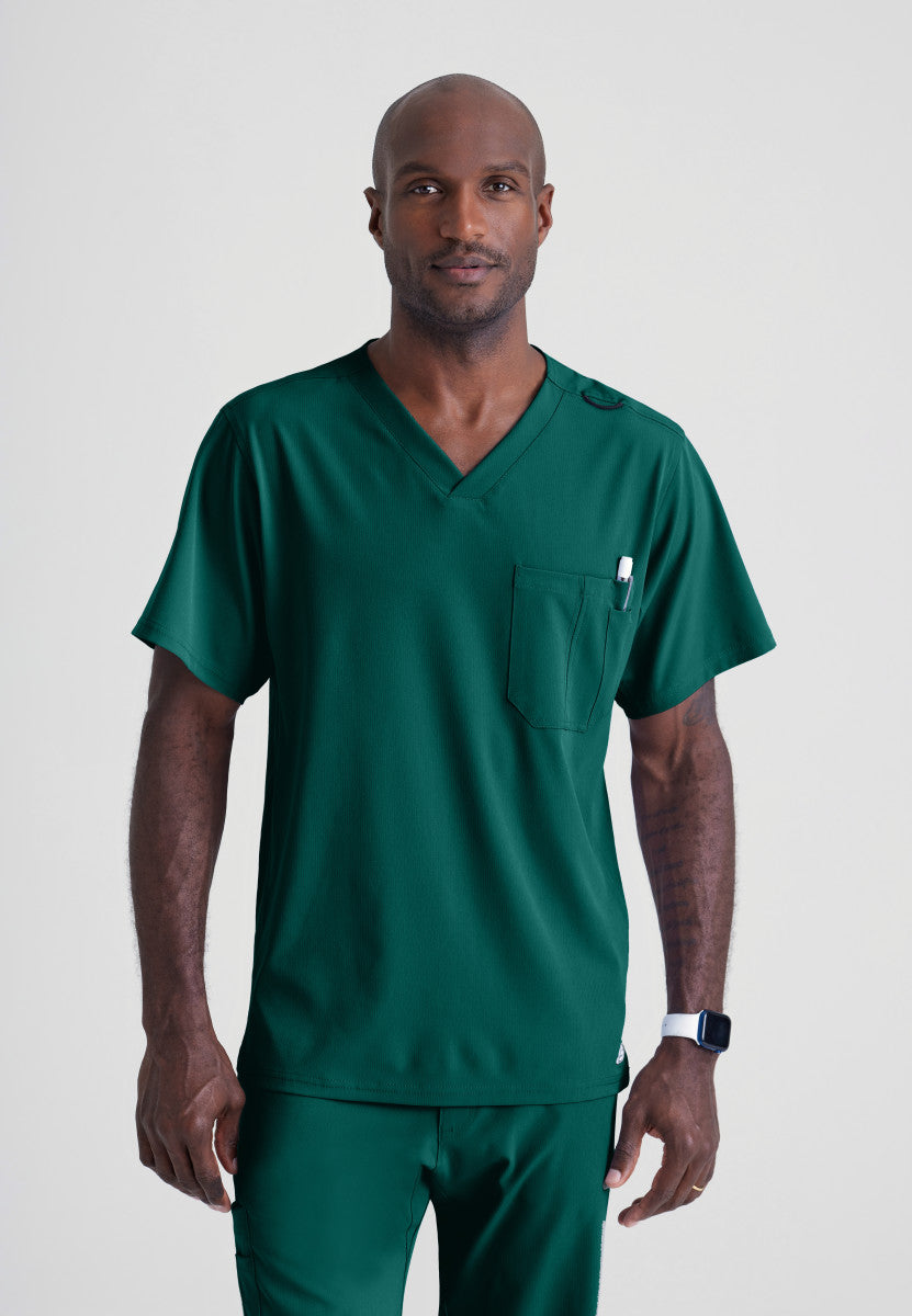 Skechers SK0112 Structure Scrub Top Hunter Green