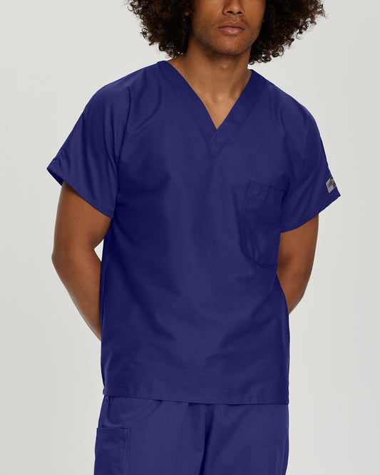 Scrub Zone 71221 Unisex 1 Pocket V Neck Scrub Top Cobalt Image