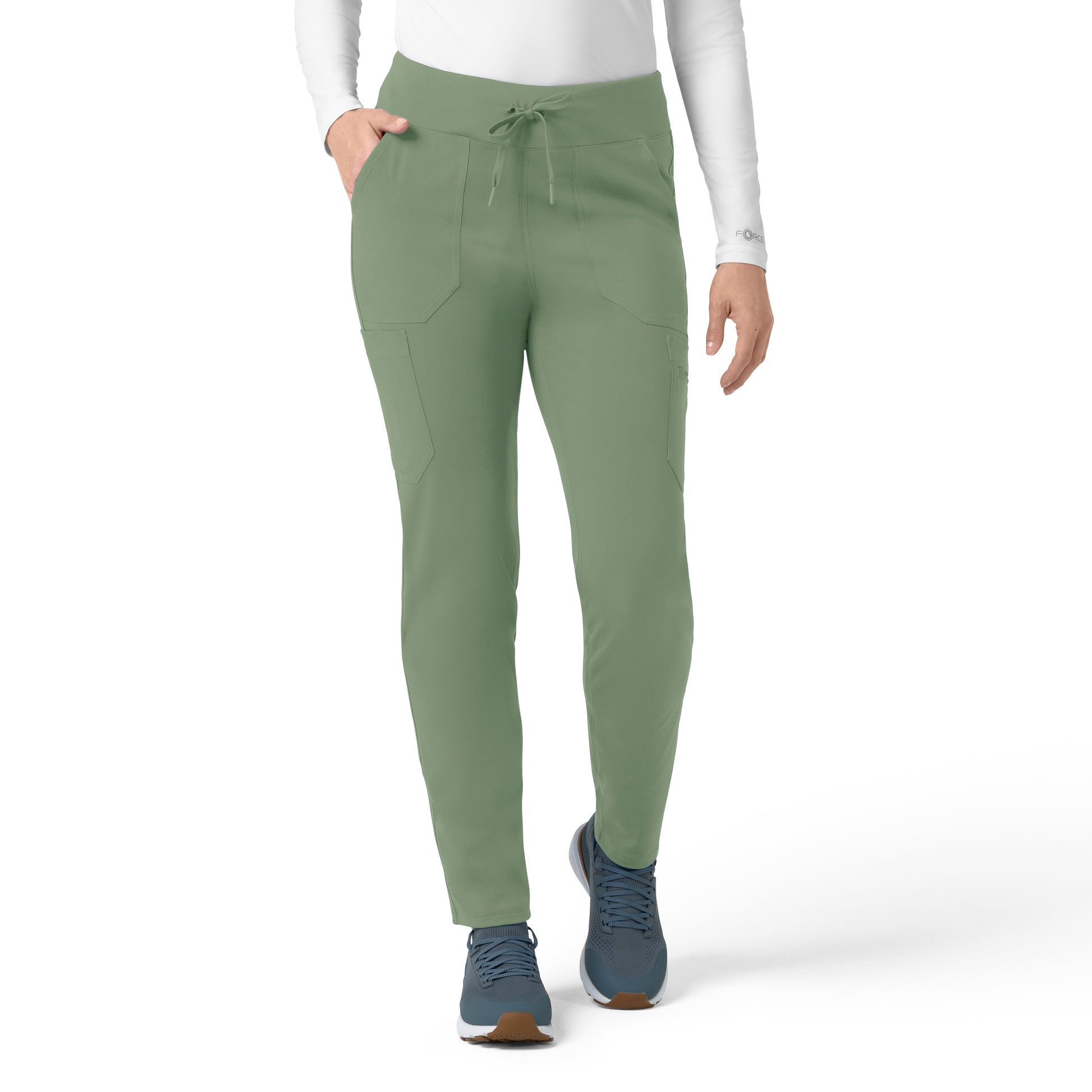 Force Cross-Flex C53390 Knit Women's Modern Scrub Pants Green Slate