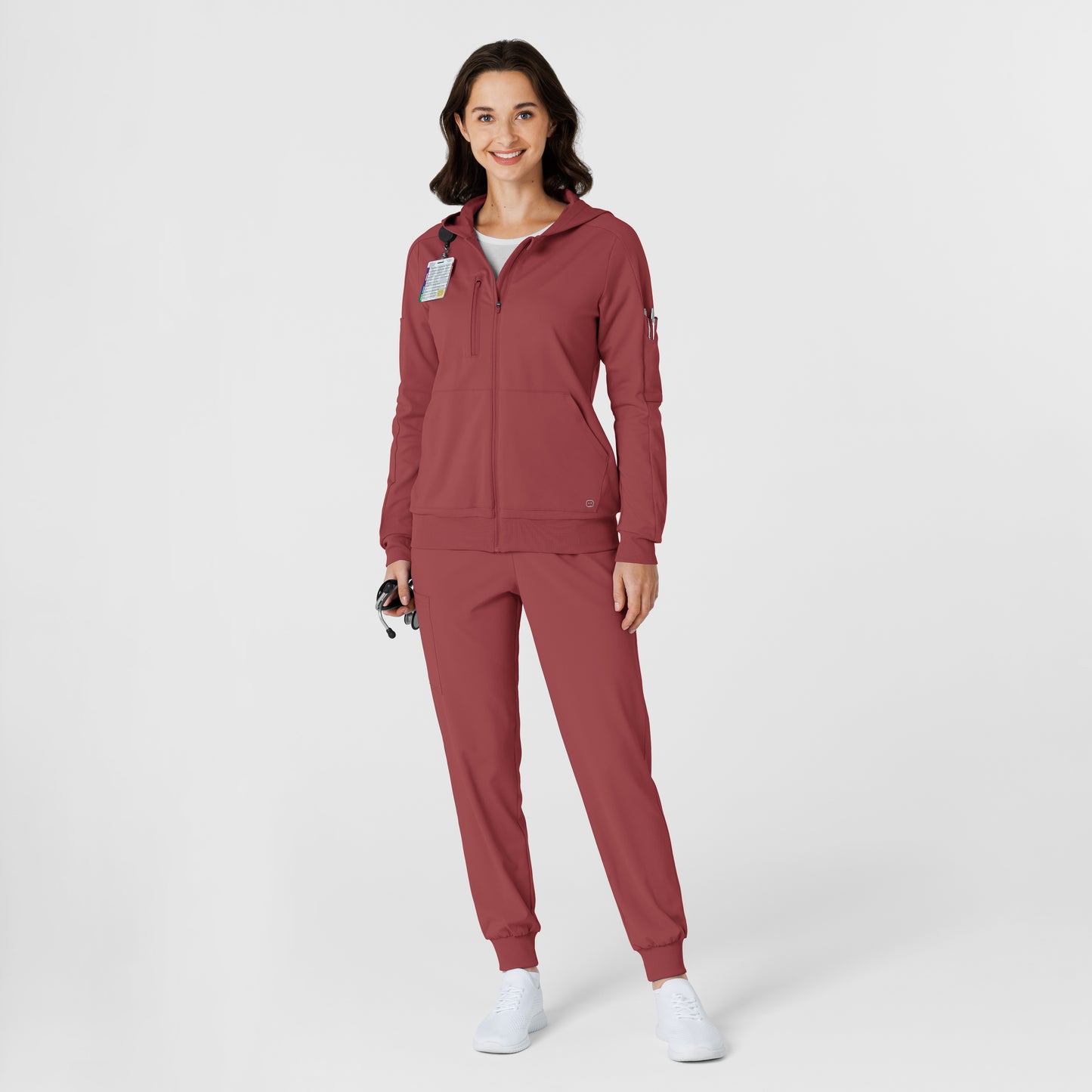 RENEW Knit 8159 Women’s Zip Hoodie Ruby