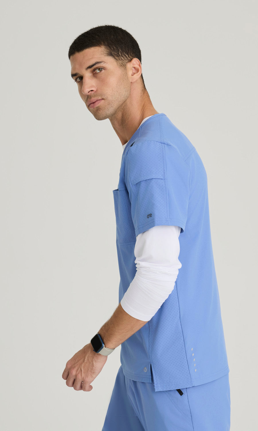 Barco One BOT195 Velocity Scrub Top Ciel Blue