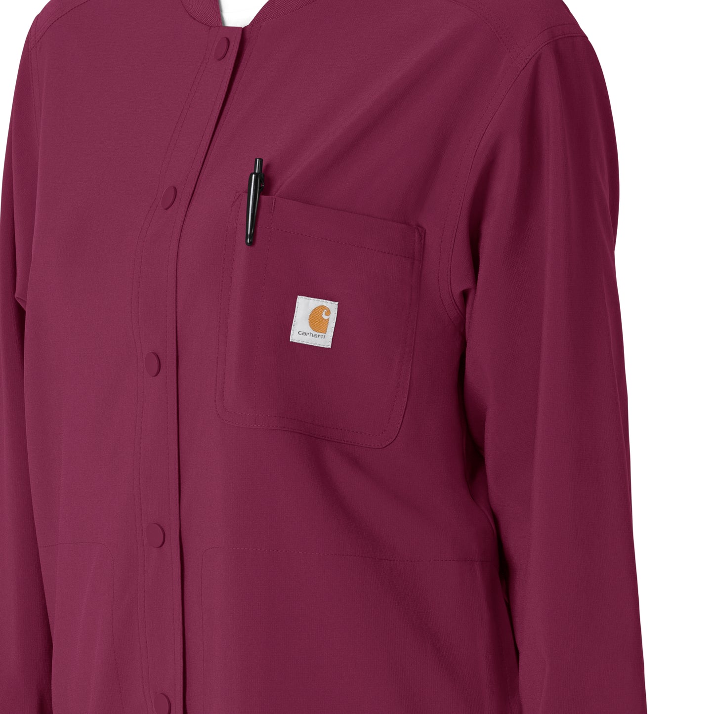 Force Cross-Flex C82210 Shirt Jacket Wine Model Image Alternate | Carhartt