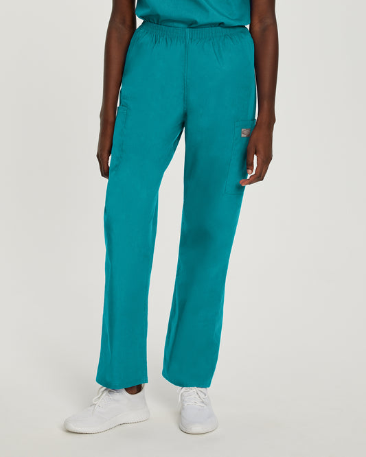 Scrub Zone 83221 Women's Cargo Scrub Pants Teal Image