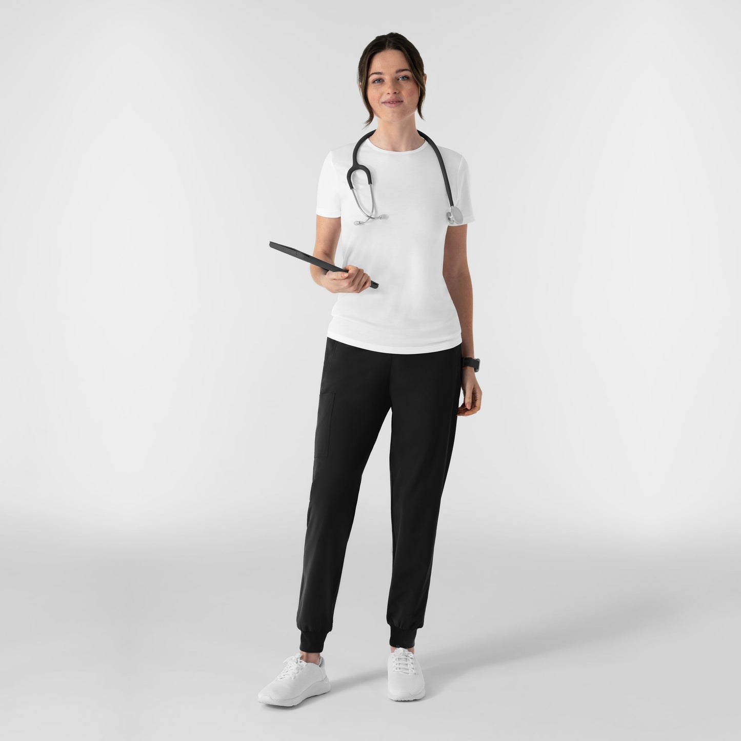 Layers 2290 Women's Short Sleeve Essential Tee White