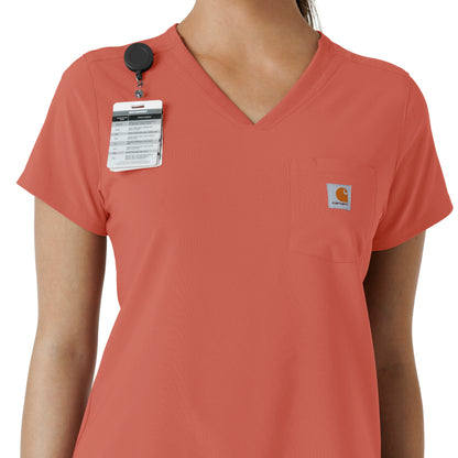 Force Cross-Flex C13410 Women's Tuck-In Scrub Top Dusty Cedar