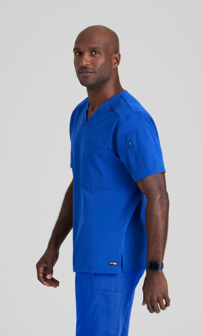 Grey's Anatomy Stretch GRST079 Murphy Scrub Top New Royal