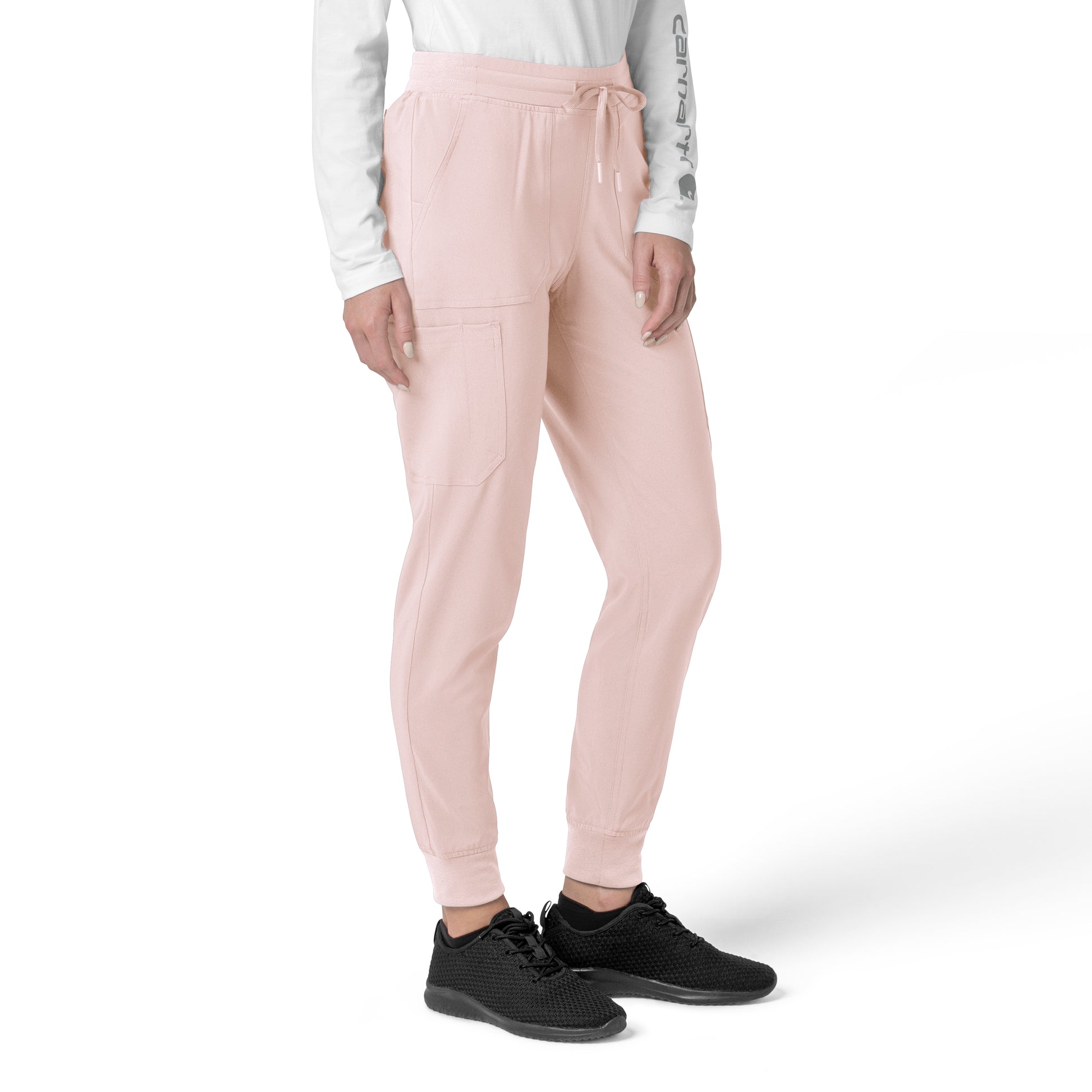 Force Cross-Flex C53110 Women's Cargo Jogger Scrub Pants Soft Rose