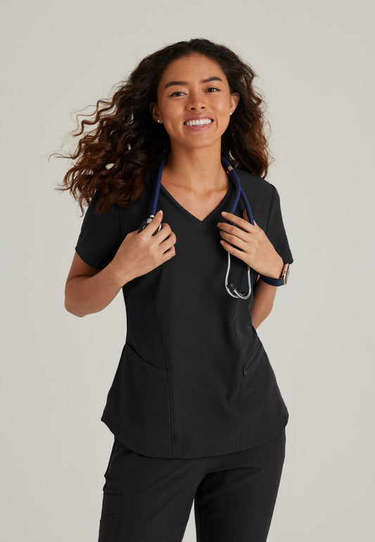 Skechers Vitality SKT092 Electra Scrub Top Black