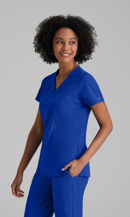 Barco One 5105 Racer Scrub Top Cobalt
