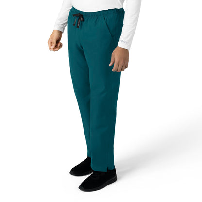 Force Essentials C55013 Unisex Elastic Waist Cargo Scrub Pants Caribbean Blue Model Image Right Side | Carhartt