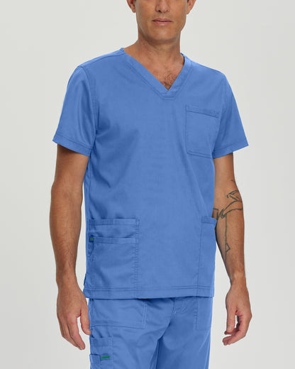 ProFlex 4253 Men's 4 Pocket V Neck Scrub Top Ceil Image