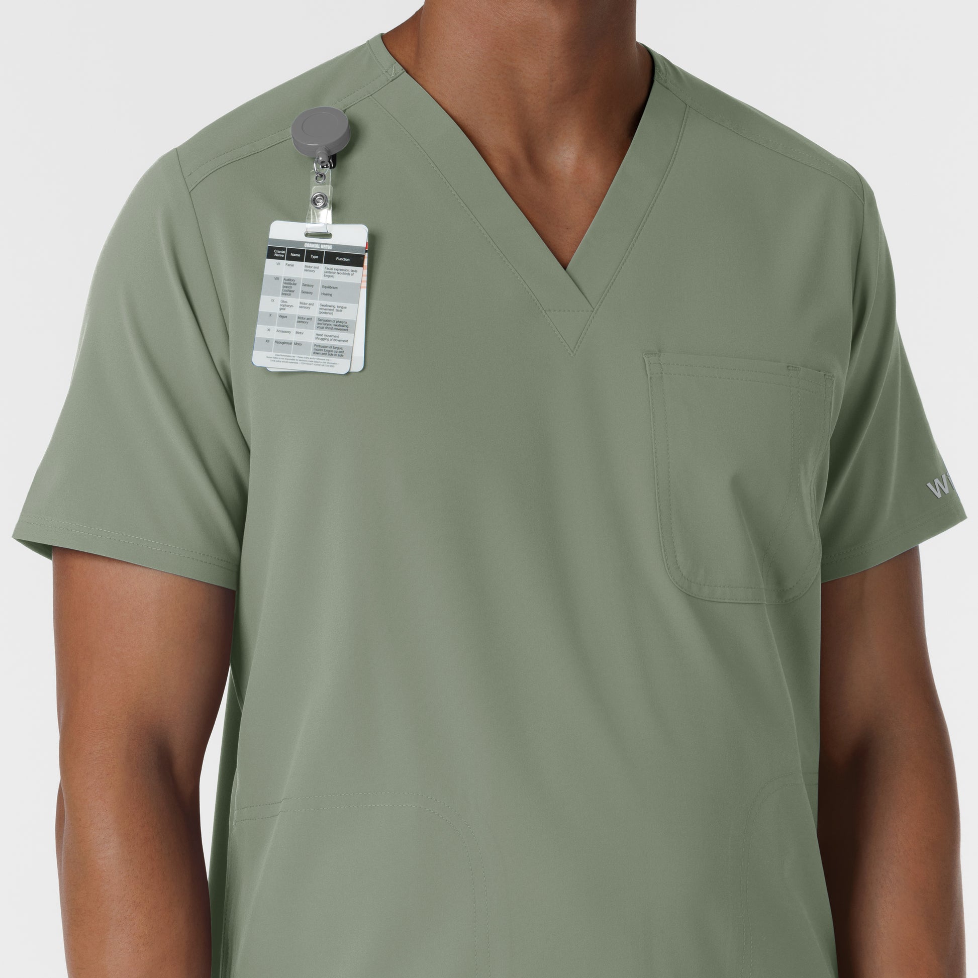 NURTUR 6380 Men's V-Neck Scrub Top Sage