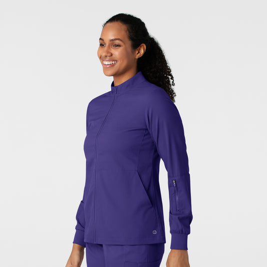 Boundless 8151 Warm Up Scrub Jacket Grape Model Image Right Side | Wink