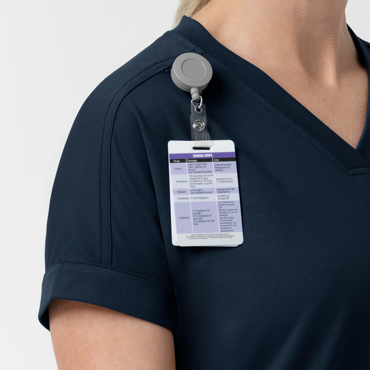 Force Cross-Flex Knit C13190 Women's V-Neck Scrub Top Navy