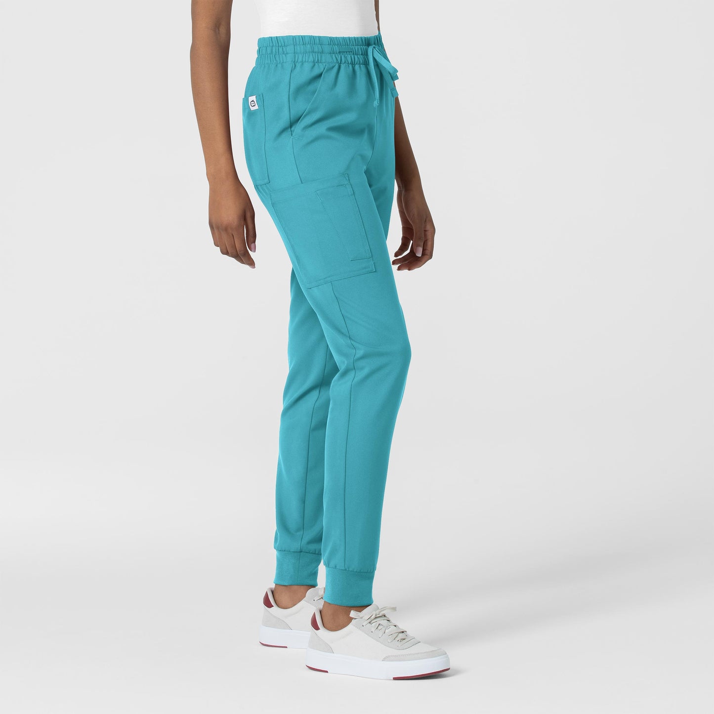 Thrive 5122 Cargo Jogger Scrub Pants Teal Blue Model Image Right Side | Wink