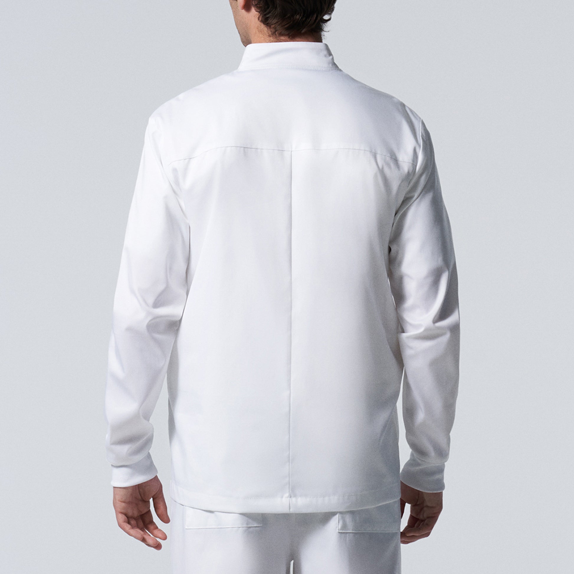 ProFlex LJ702 Men's 4 Pocket Scrub Jacket White Image