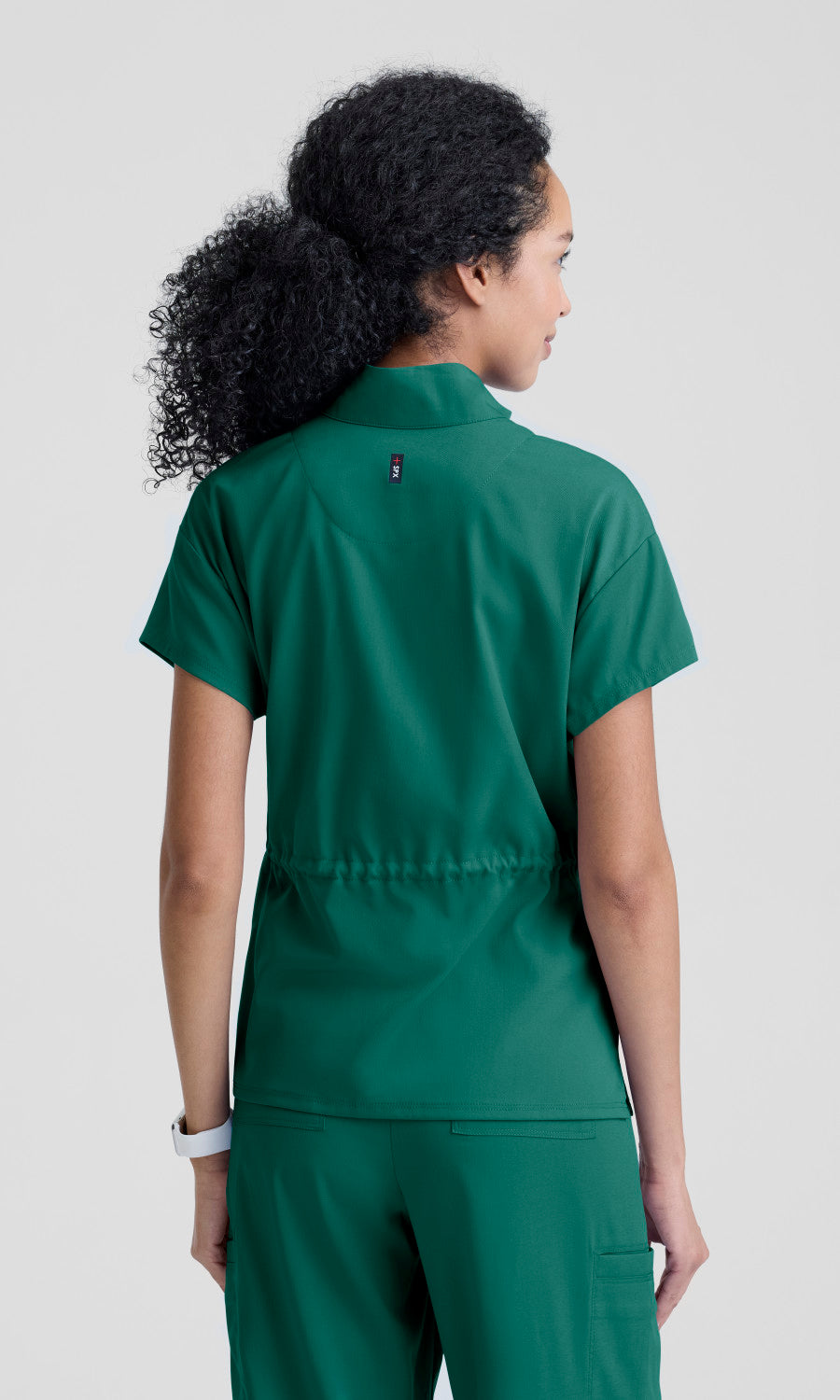 Grey's Anatomy Stretch GRST324 Nina Top Hunter Green - back